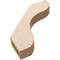 Ekena Millwork 3-inch W x 18-inch D x 18-inch H Stanfield Rough Cedar Woodgrain TimberThane Knee Brace, Primed BRCUR03X18X18STARCPR - alternate 3